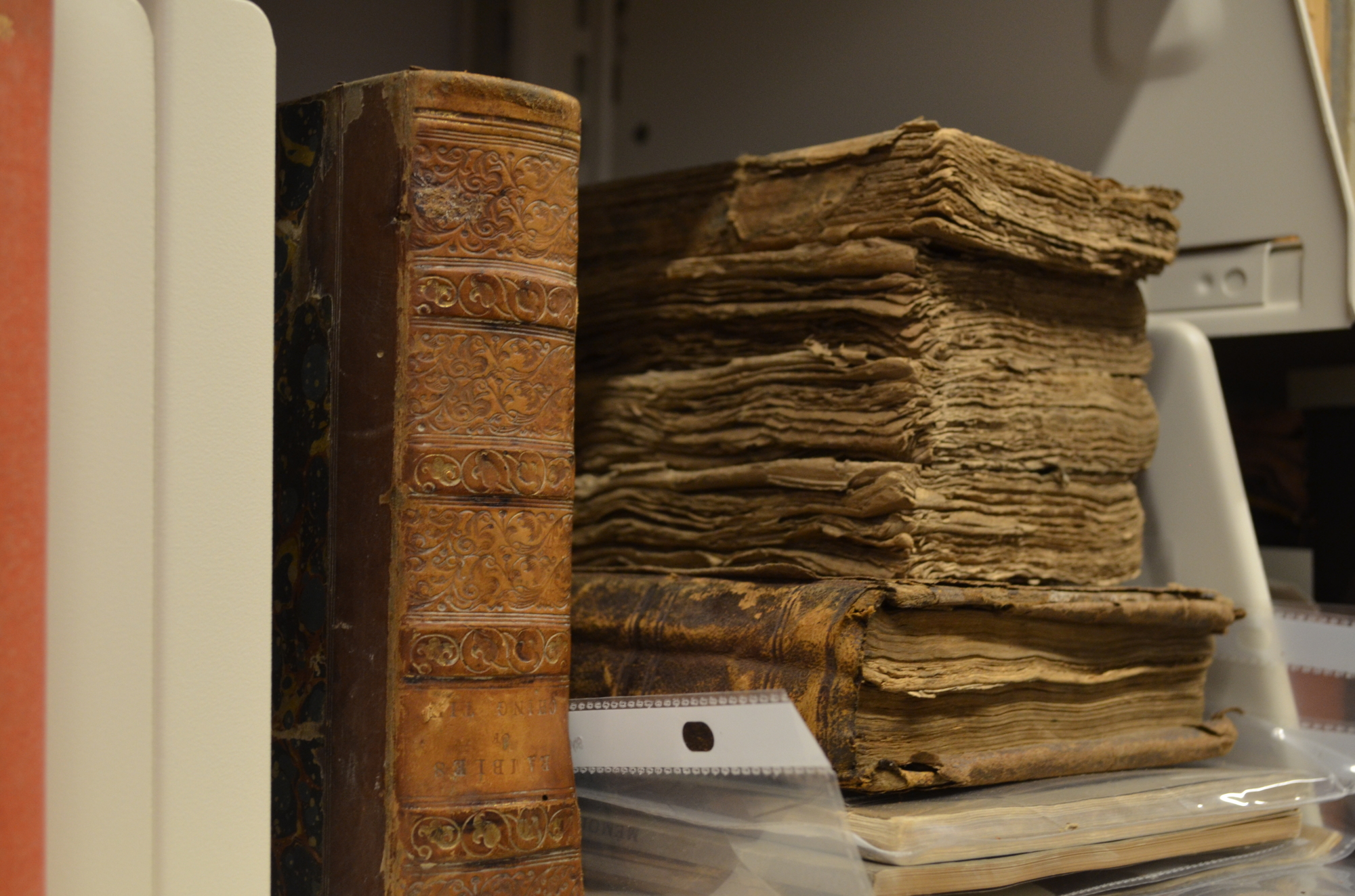 Eide’s collection includes more than 75,000 volumes, including 350 rare books dating back to the 13th century.
