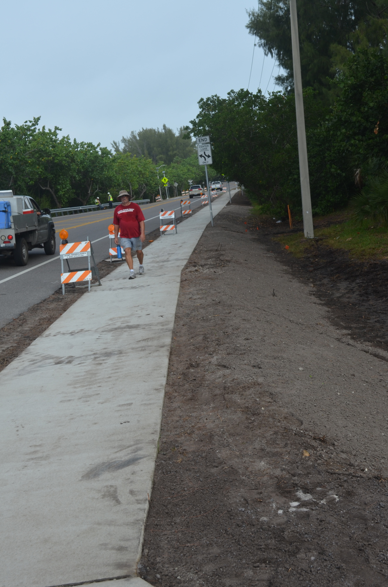 The Florida Department of Transportation finished the sidewalk this week by connecting pavement from Broadway in Longbeach Village to the Longboat Pass Bridge on the north end. Terry O'Connor