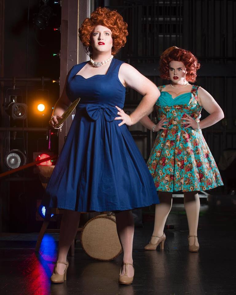 Kelly Leissler, as Ethel Plump, and Parker Lawhorne, as Eleanor Plump. Photo by John Revisky