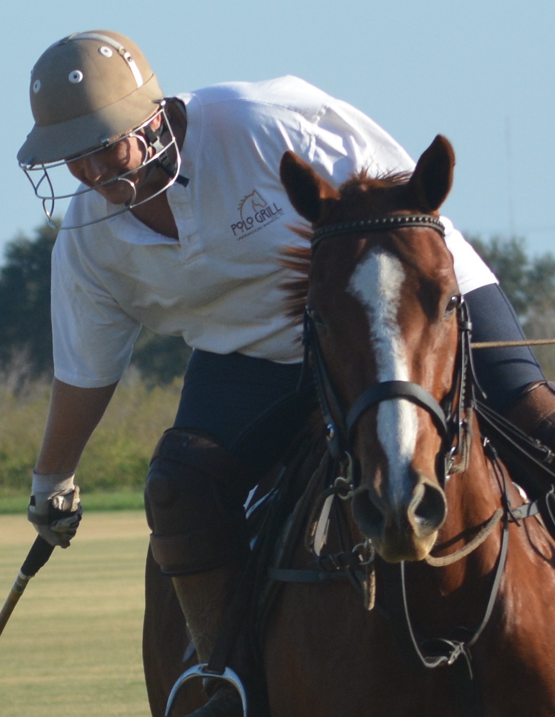 Jaymie Klauber says in polo you have to start your swing two strides before reaching the ball, or it's too late.