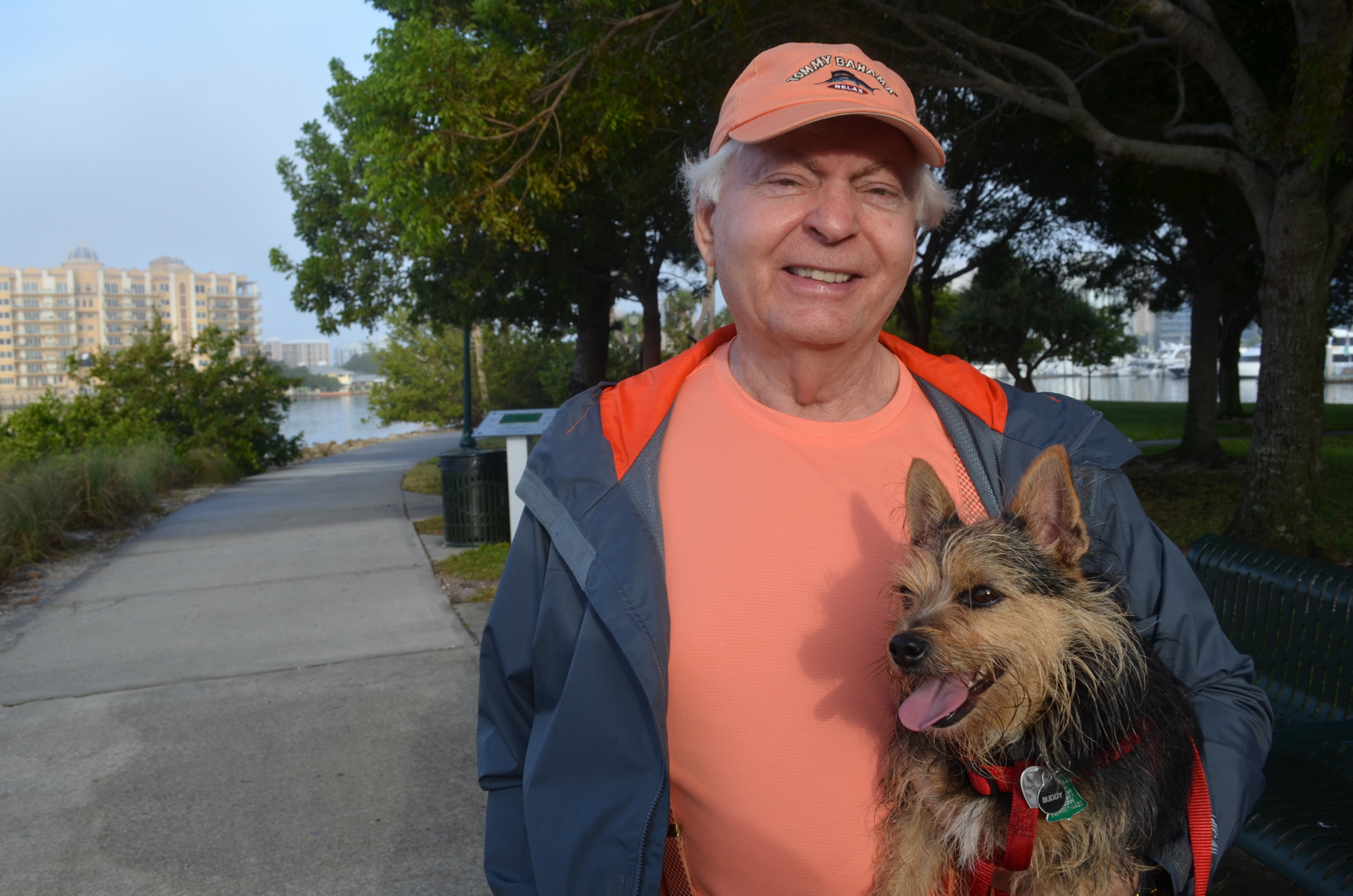 Fred Costin and his dog Buddy have been coming to Bayfront Park for six years.