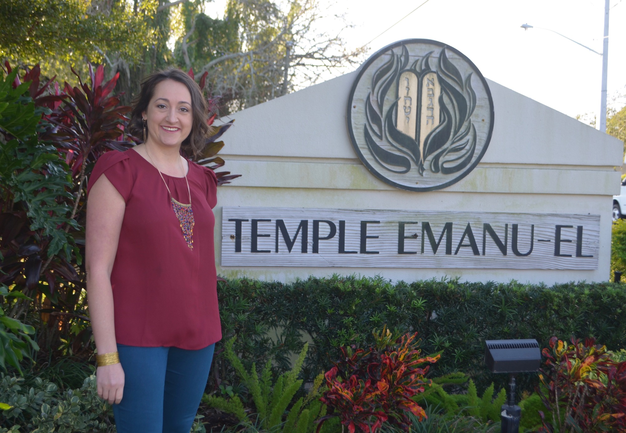Bradenton's Sarah Link, 35, at Temple Emanu-El where she's been attending for the past five years.