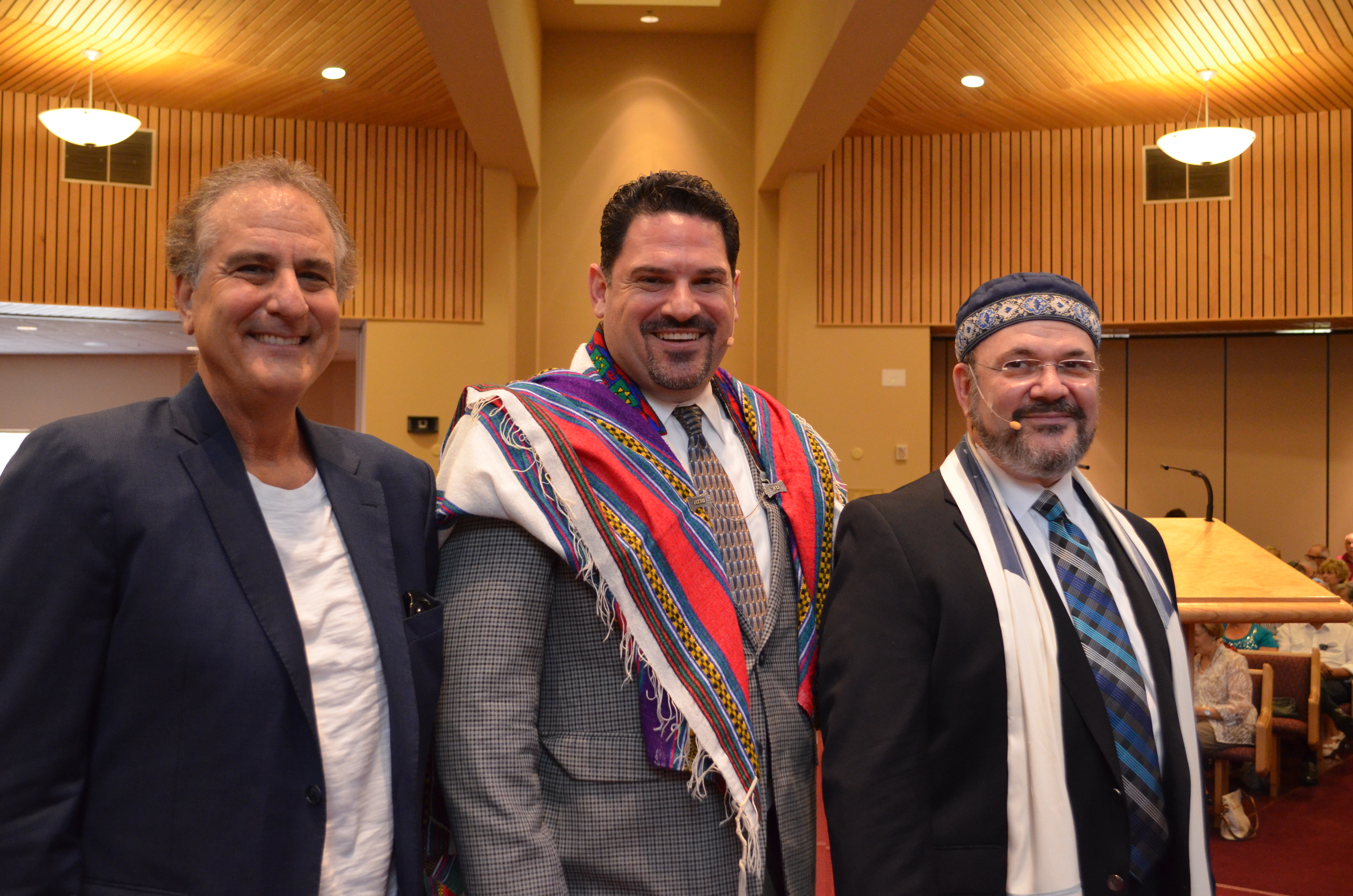 Temple Sinai President Mark Richmond, new Rabbi Michael Churgel and Chazzan Cliff Abramson.