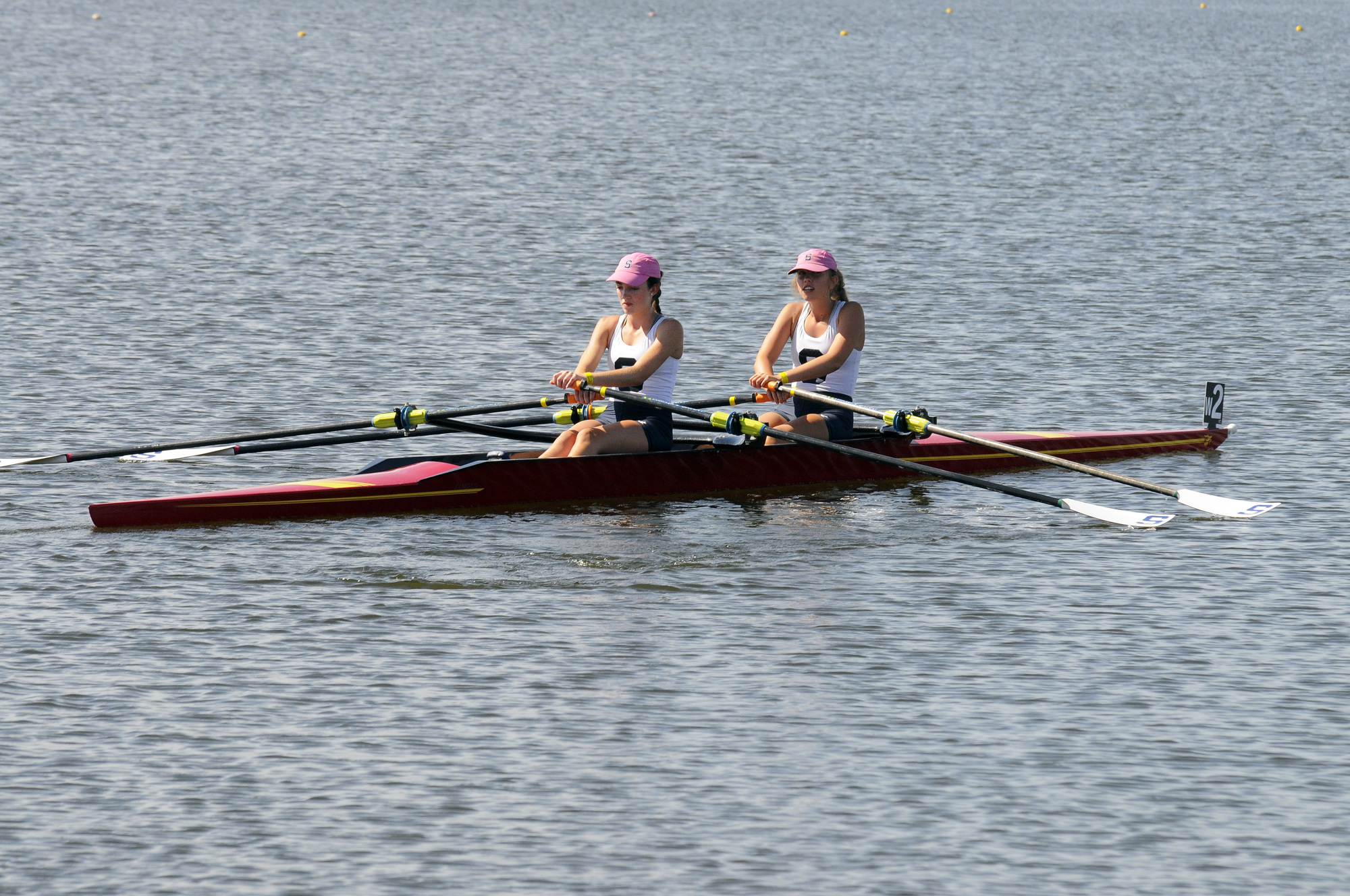 Sarasota Crew's Daryn Wagner and Julia Yurus finished fifth in the Women's U17 2x at the SE Championships on May 15. File photo