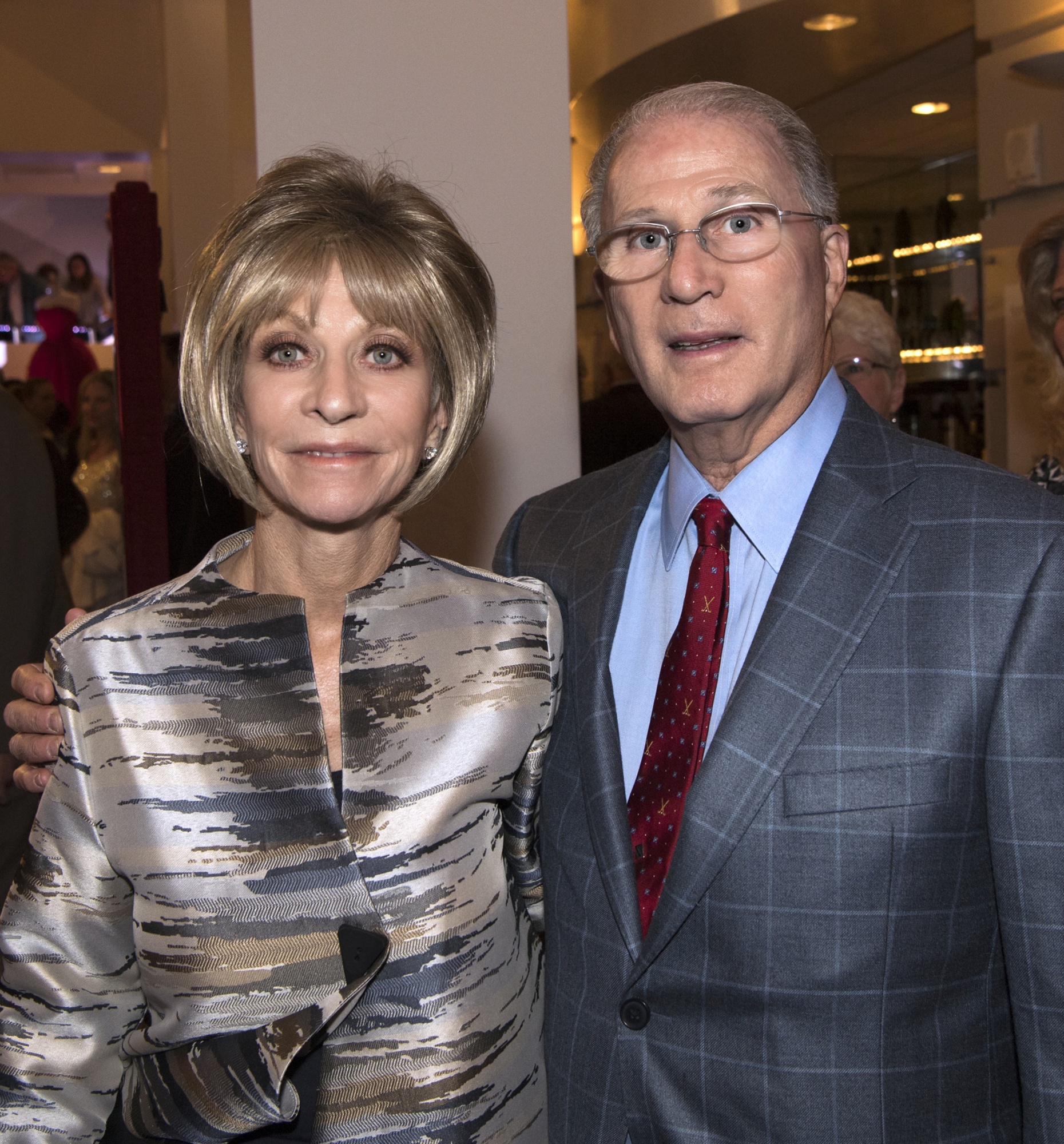 Larry and Debbie Haspel were announced as new members (along with Herman and Sharon Frankel) of the  Asolo Repertory Theatre's Crystal Society on March 17 at the opening night dinner for 