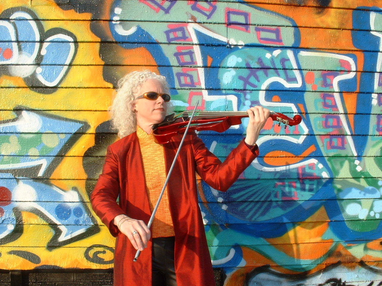 With her unusual instrument and use of digital effects, five-string violist Martha Mooke has found her musical voice. Courtesy.