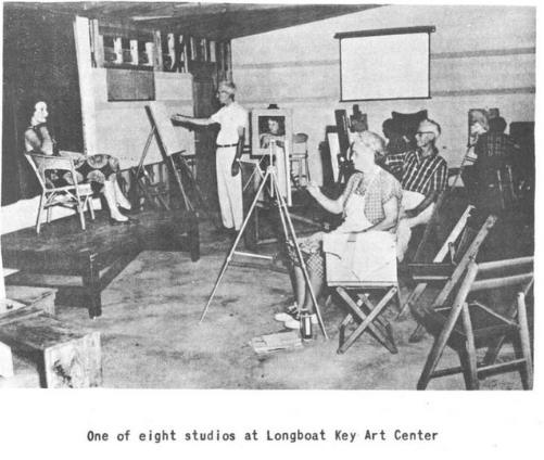 Students practice their passion at the Longboat Key Center for the Arts in this old photograph. Photo courtesy of longboatkeyhistory.com