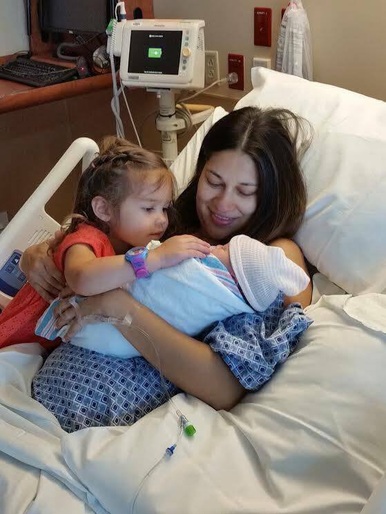 Jaclyn Palau Campbell with daughters Catalina and Sienna Palau Campbell