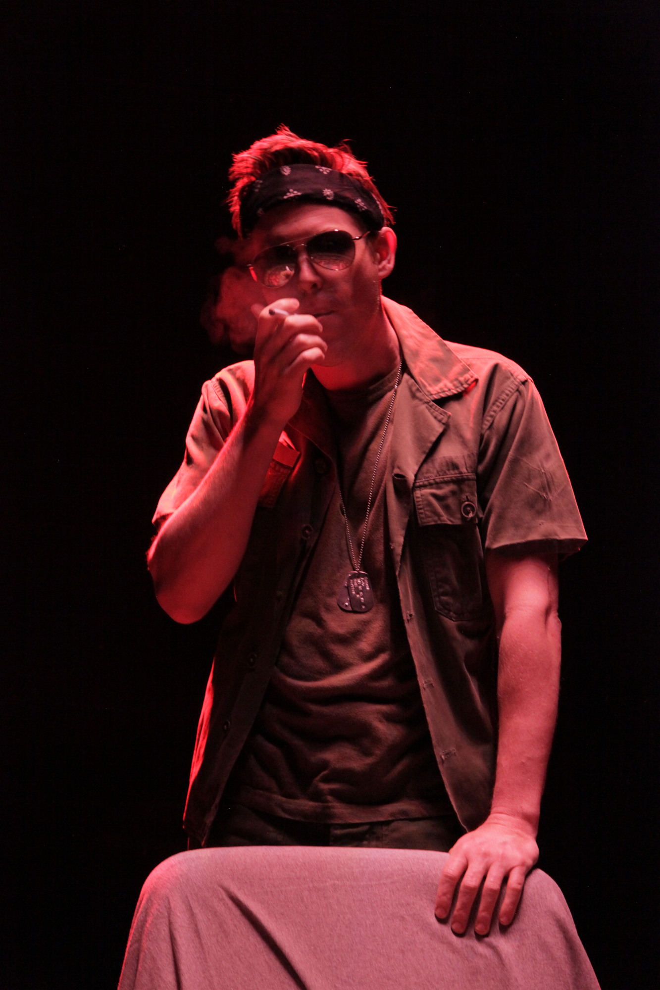 Austin McKinley as Donald, one of the men who gave Jim Kyle guidance in Vietnam. Photo courtesy of John Lagerholm