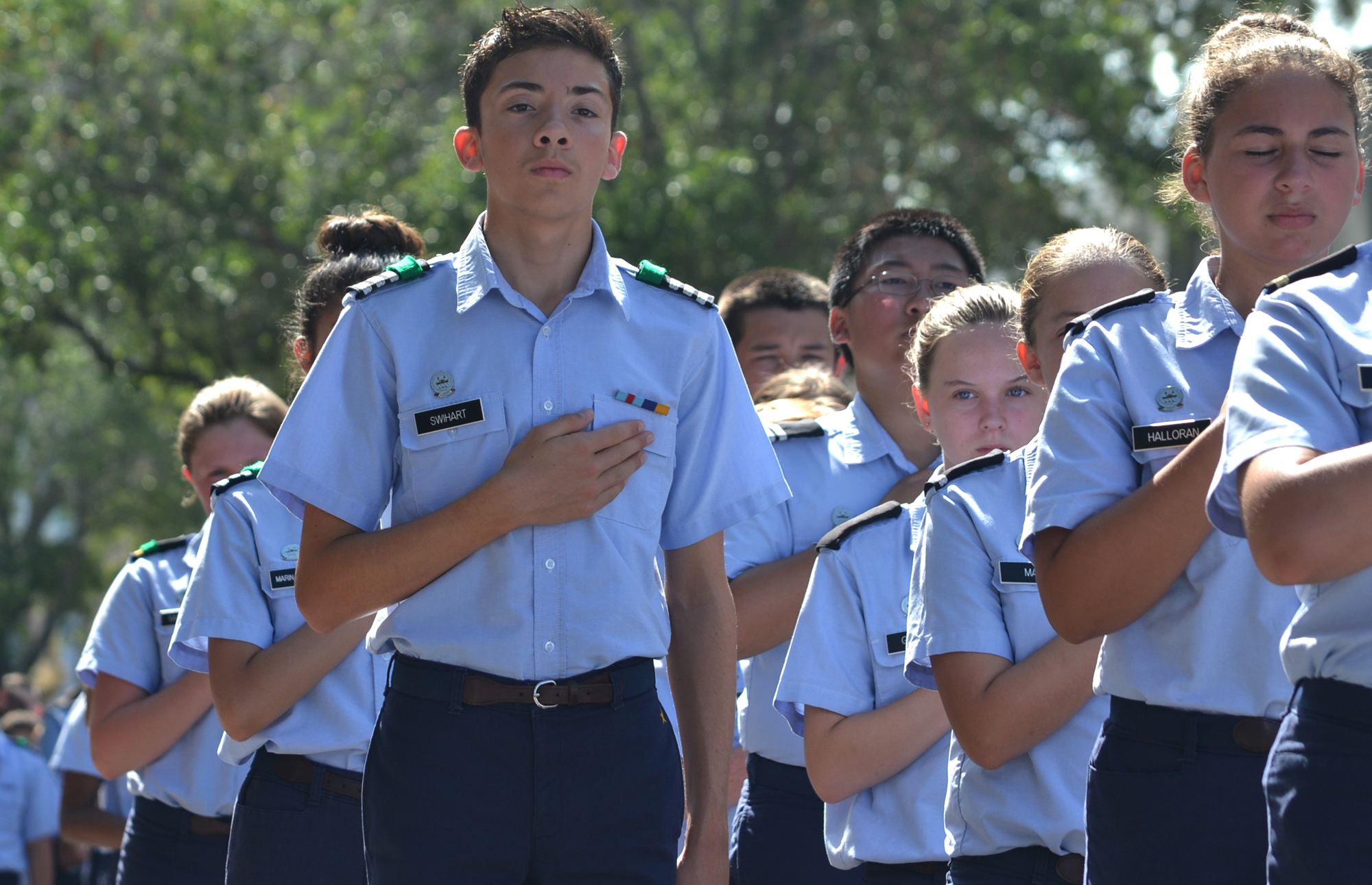 Sarasota Military Academy students march in the 2016 Memorial Day Parade.