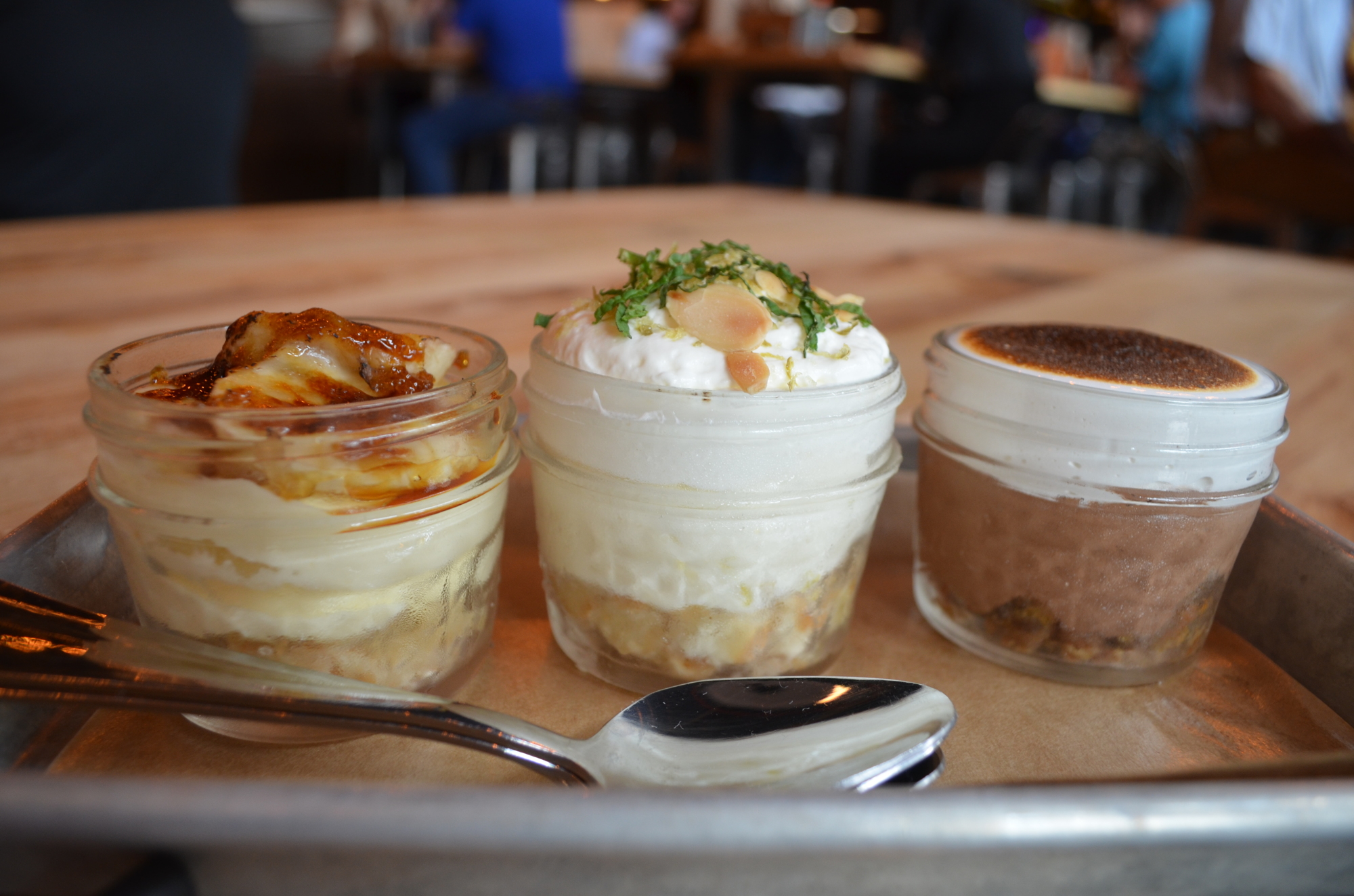 Bananas foster, Key lime pie and s'mores dessert cups