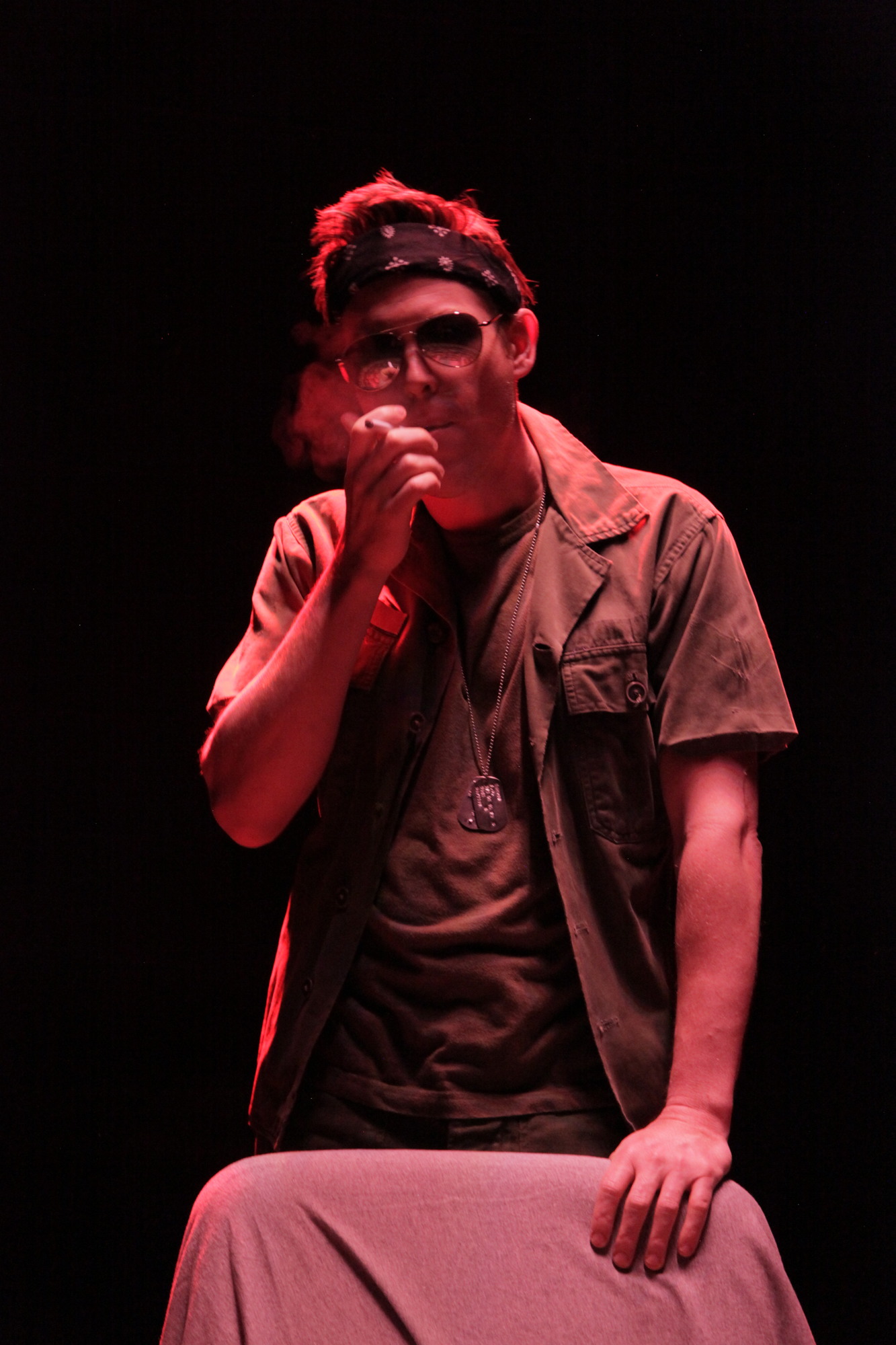 Austin McKinley as Donald, one of the men who gave Jim Kyle guidance in Vietnam. Photo courtesy of John Lagerholm.