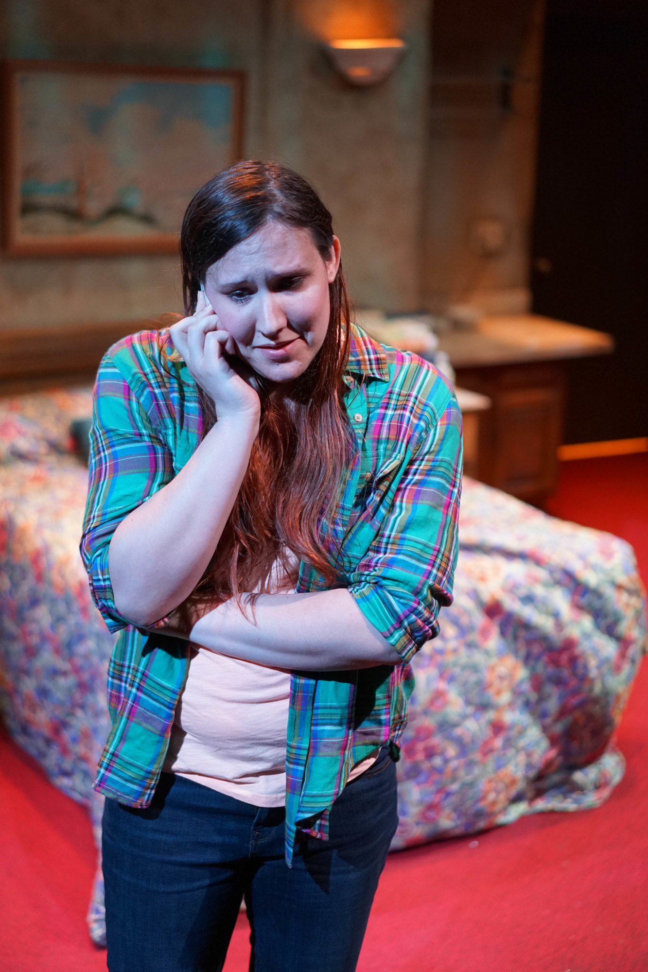 Transgender actress Alexia Jasmene plays Amy, a transgender 19-year-old publishing company employee. Photo by Don Daly.