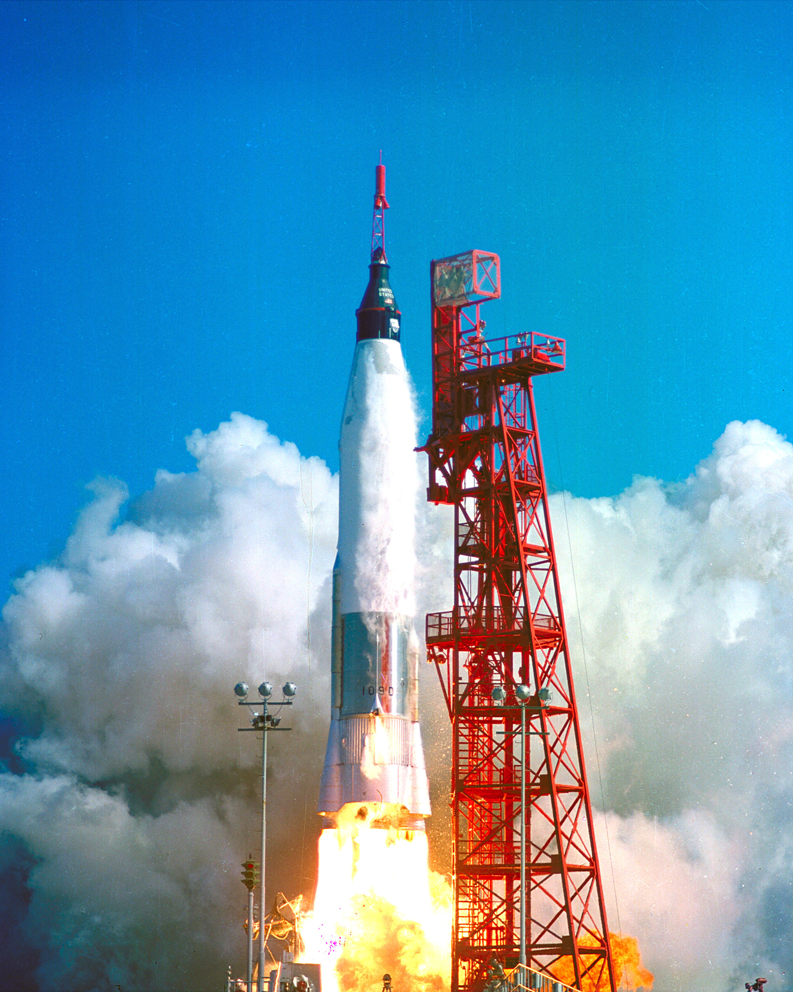 Friendship 7 launched from Cape Canaveral on Feb. 20, 1962.  Photo courtesy of NASA