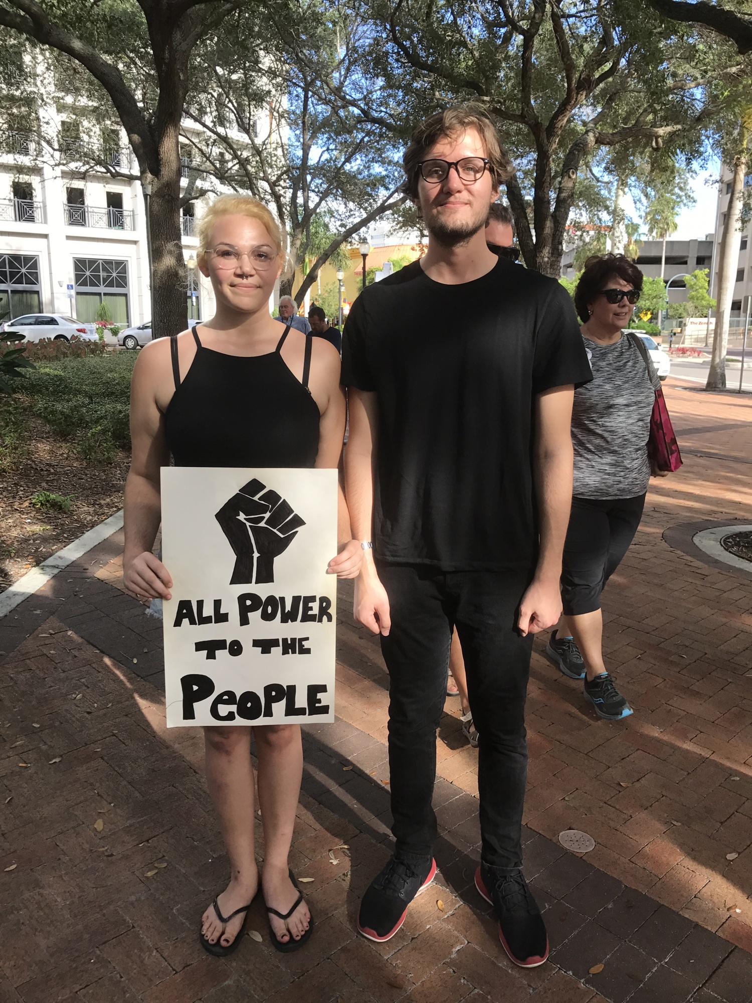 Alexis Jackson and Ryan Francis attended the rally to show that they do not support the events that took place on Aug. 12 in Charlottesville.