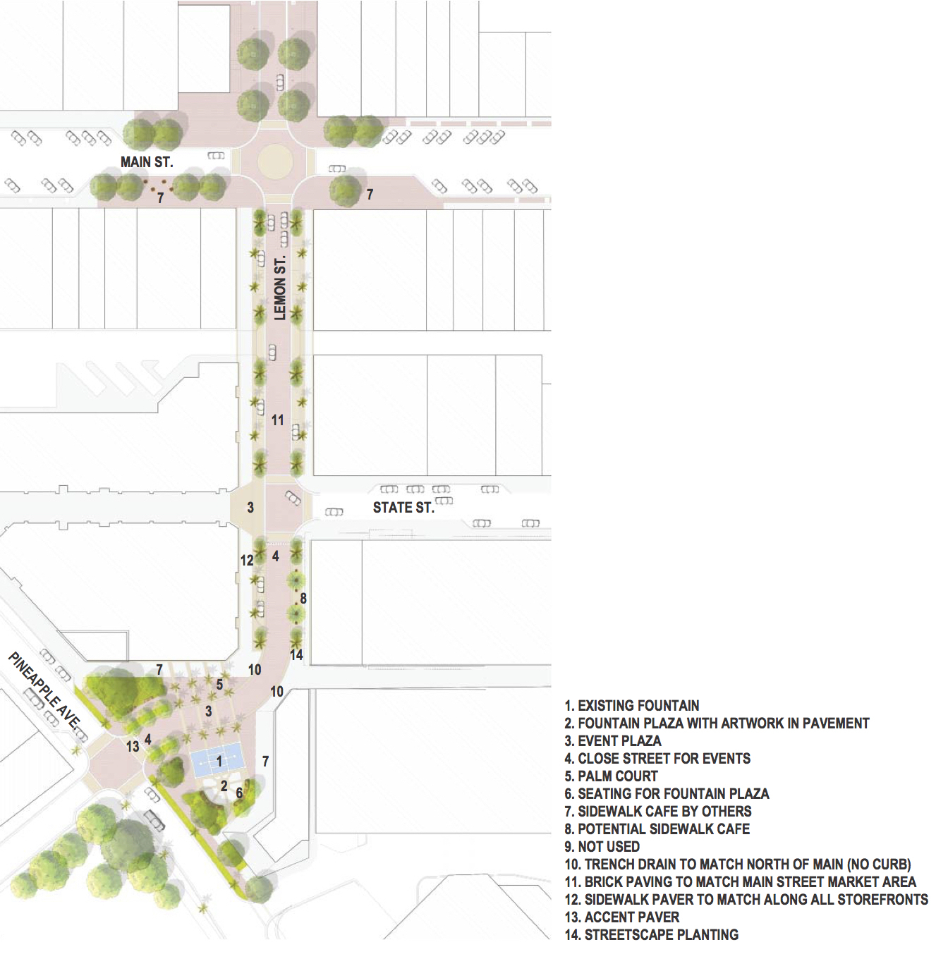 Paul Thorpe Park/Lemon Avenue streetscape master plan