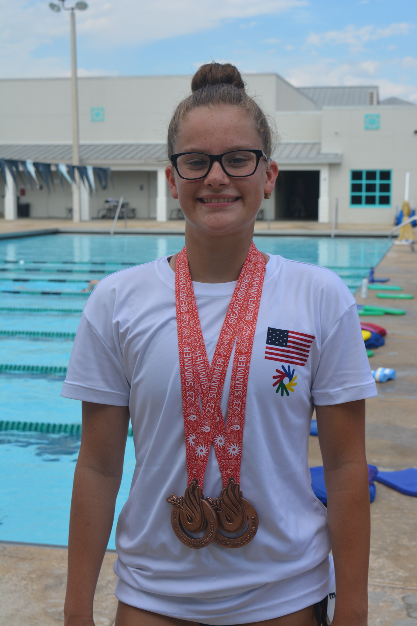 Emily Massengale won two bronze medals at the 2017 Deaflympics.