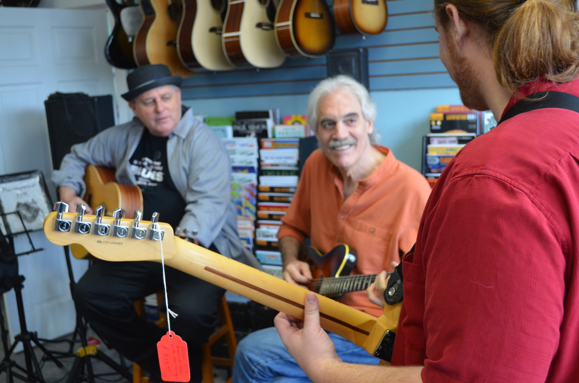 Bill Smith, Al Fuller and J.T. Click lead an impromptu jam session.