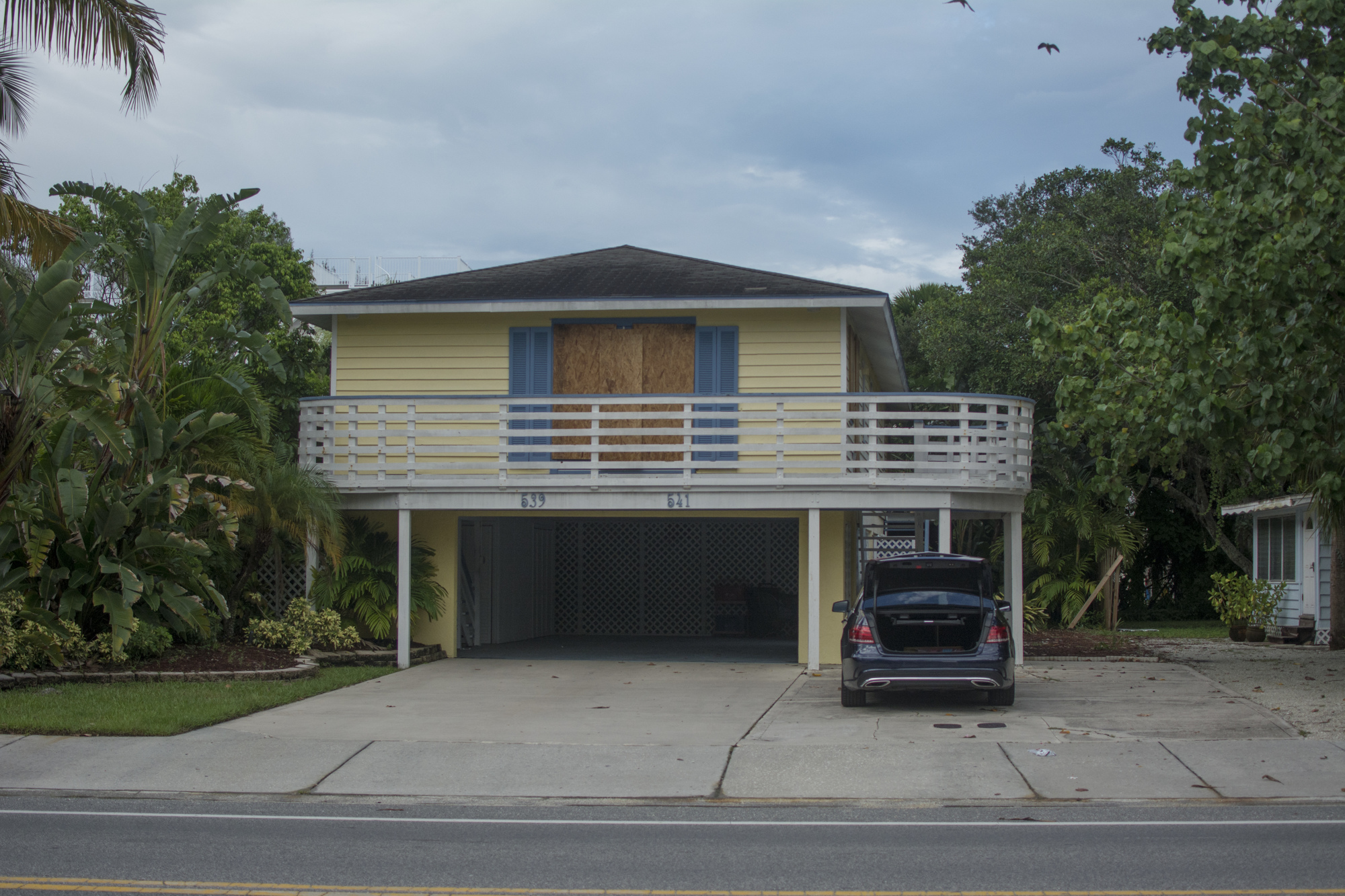 Eric Elliott's property on Beach Road is boarded up, but it's future is uncertain as Hurricane Irma approaches.