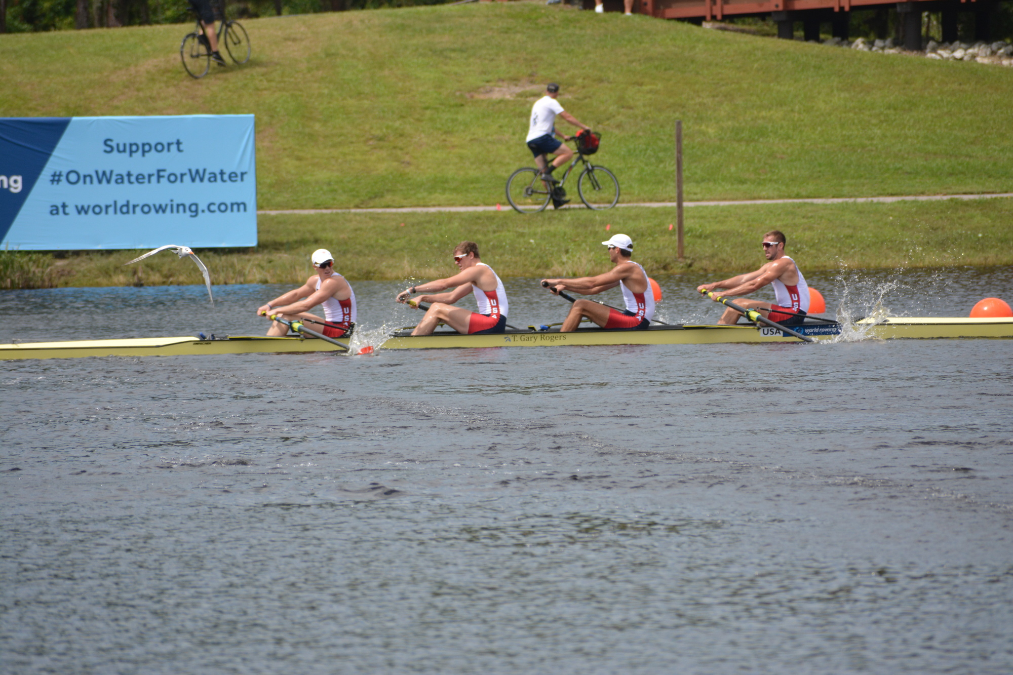 The U.S. men's four (4-) team of Ben Delaney, Alexander Richards, Robert Moffitt and Ben Ruble did better than their finish indicated.