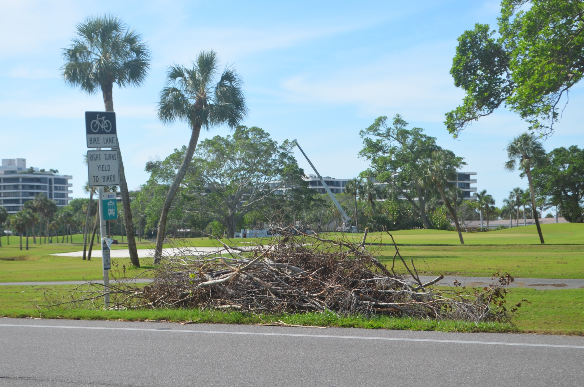 Debris piles are still scattered along Gulf of Mexico Drive, but residents have seen fewer each day.