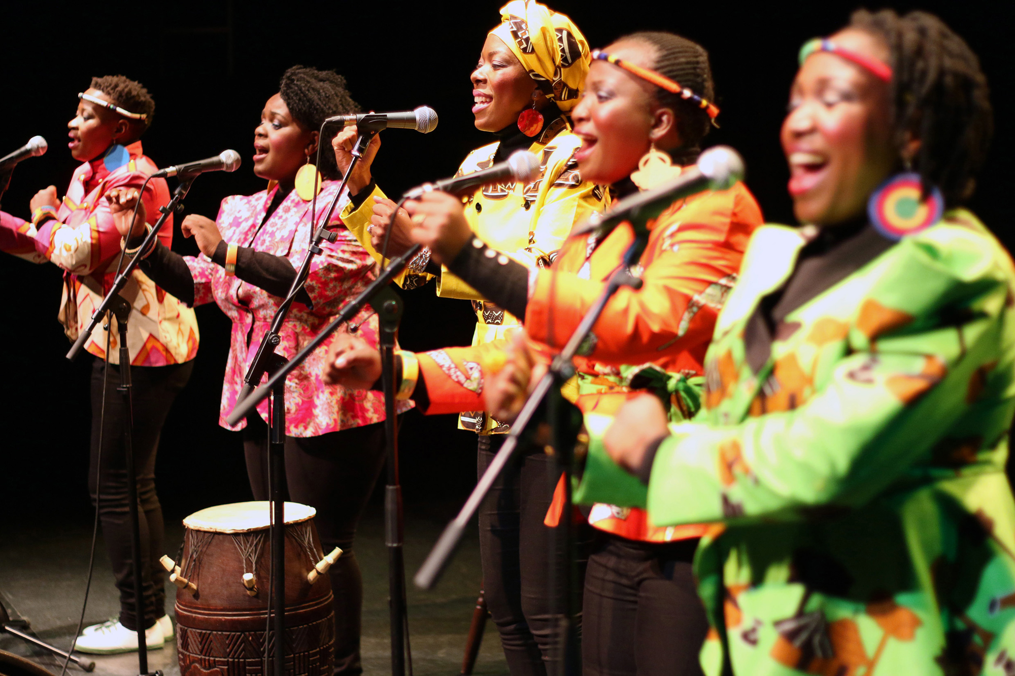 Five women from Zimbabwe sang in the group, 