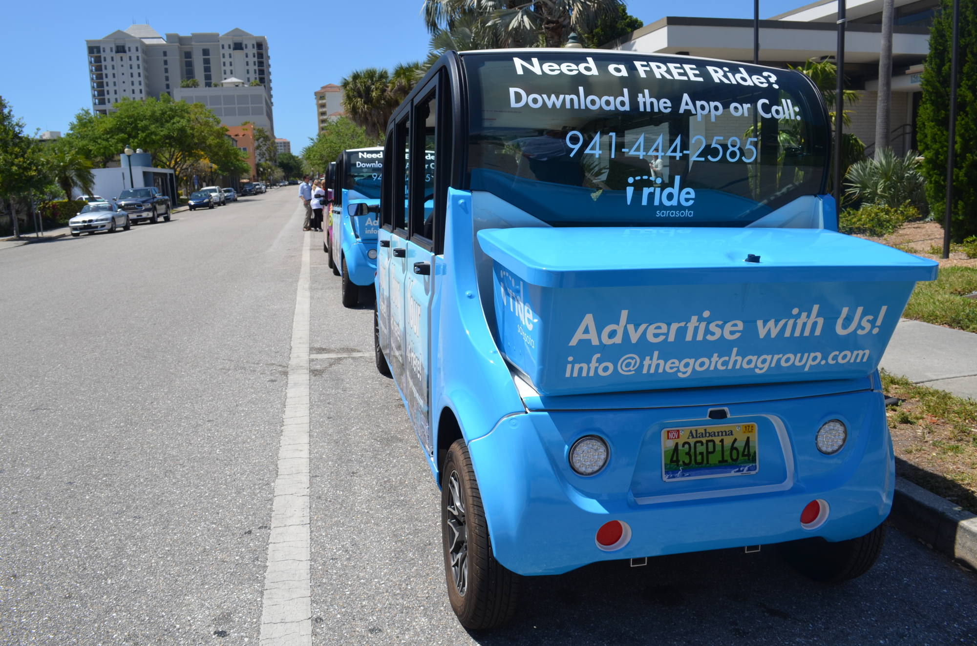 The company operating i-Ride Sarasota has been most impressed with the local interest in advertising on the vehicles.