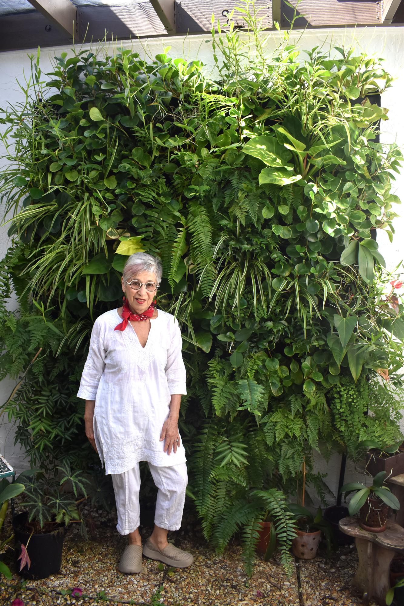 Sharon Burde had a living wall installed on her patio in April.