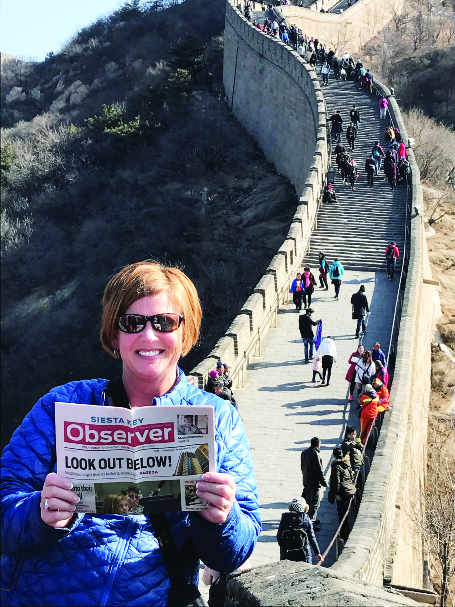 Amy Adornetto took her Siesta Key Observer to the Great Wall of China.