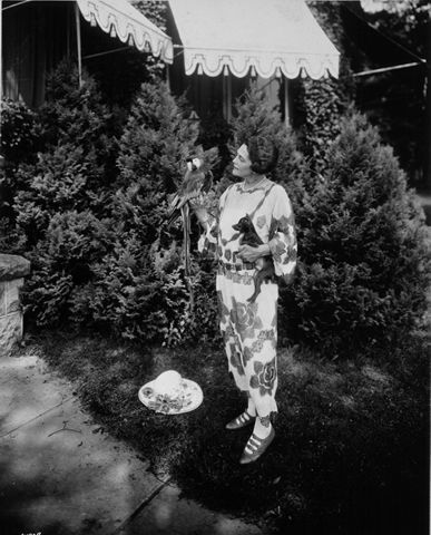 Mable Ringling in one of her gardens.