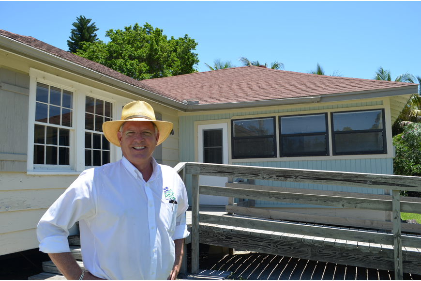 Michael Drake aims to make the cottages the headquarters of the town's historical society. 