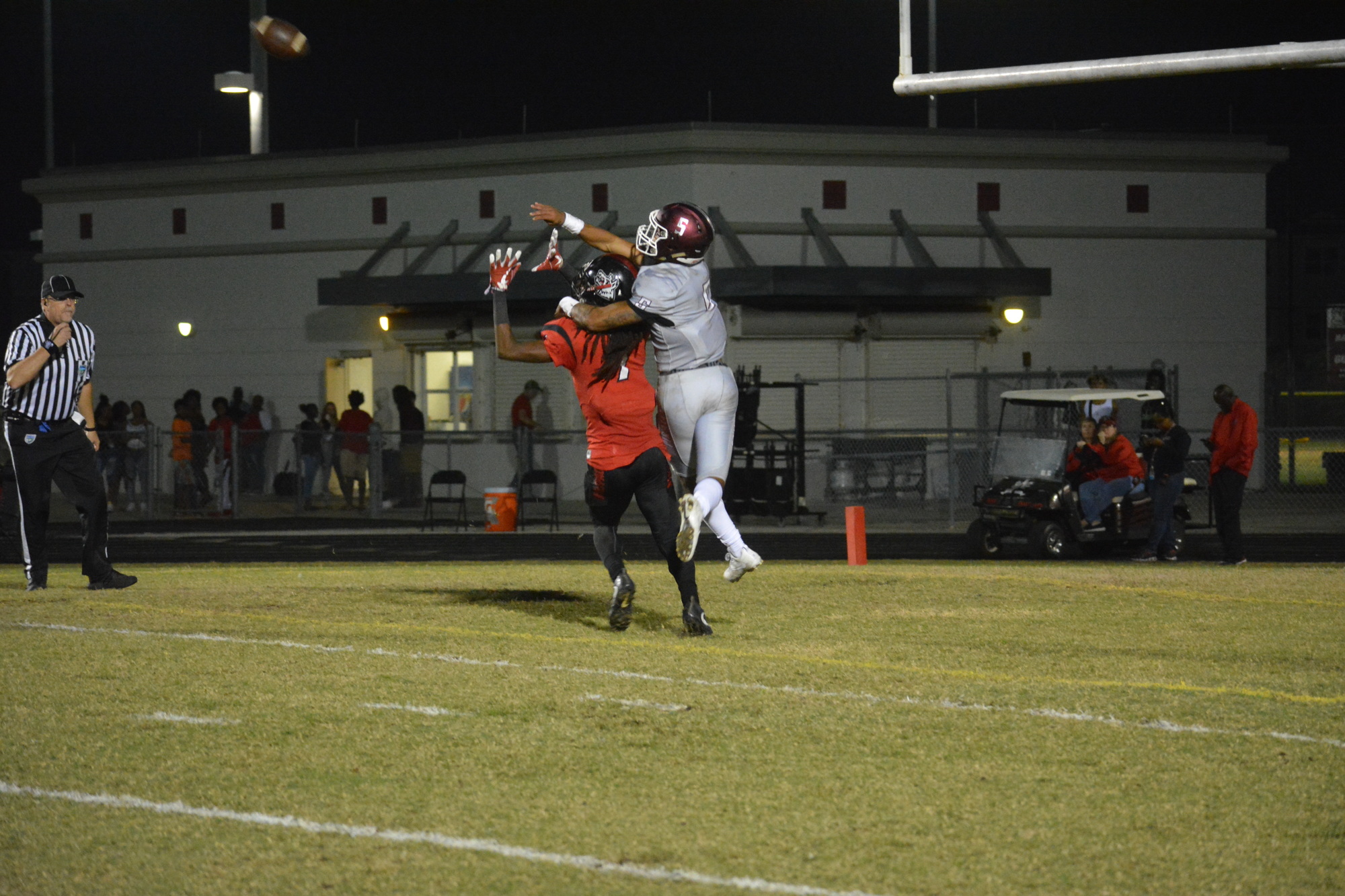 Senior defensive back Tyrone Collins sticks to a South Fort Myers receiver and breaks up a pass. Collins missed the first game against Venice this season while recovering from a torn ACL.
