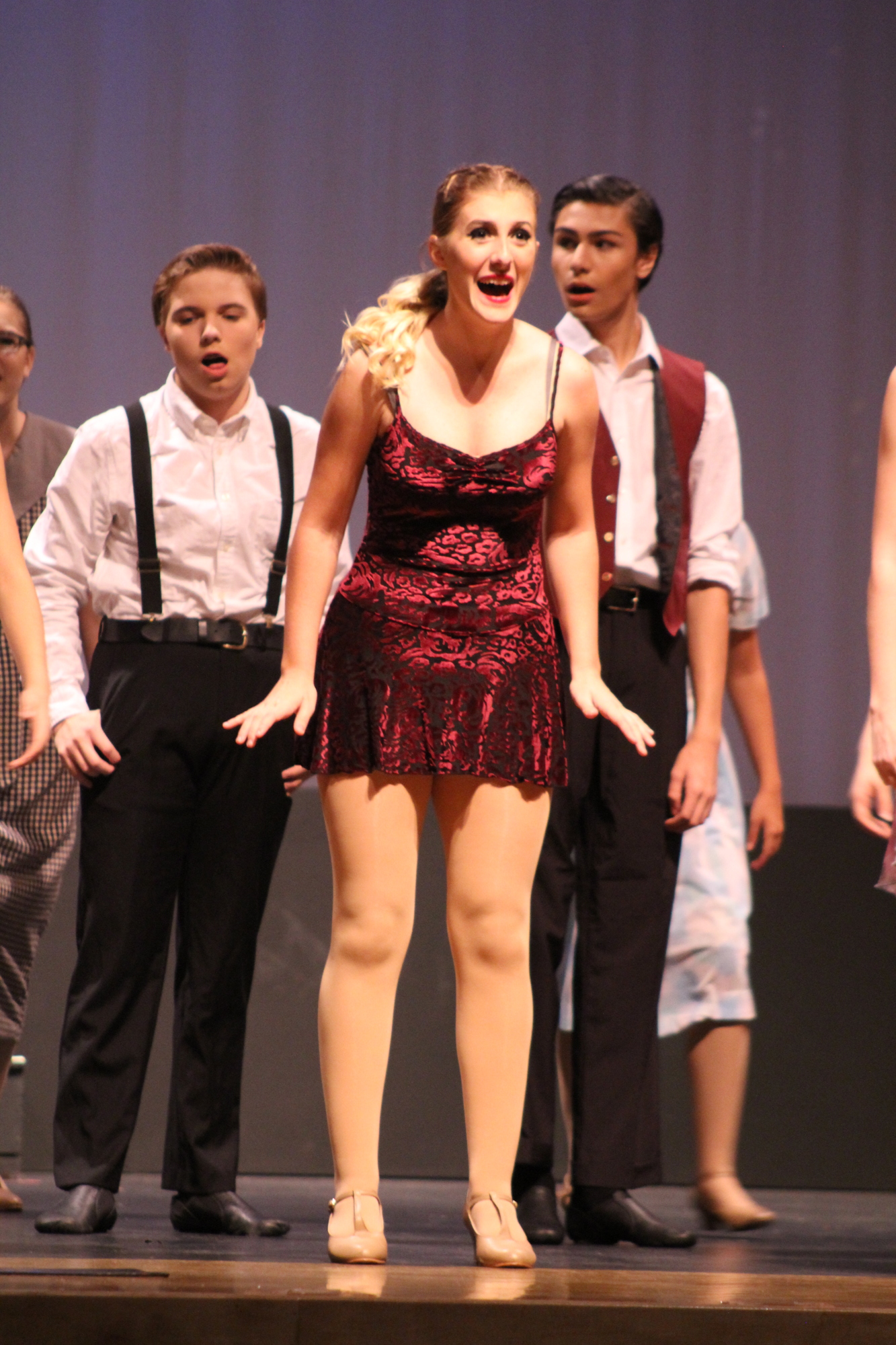 Lakewood Ranch High School student Caroline Culbreath performs a number from the musical “Kiss Me Kate” during dress rehearsal for “A Broadway State of Mind.”