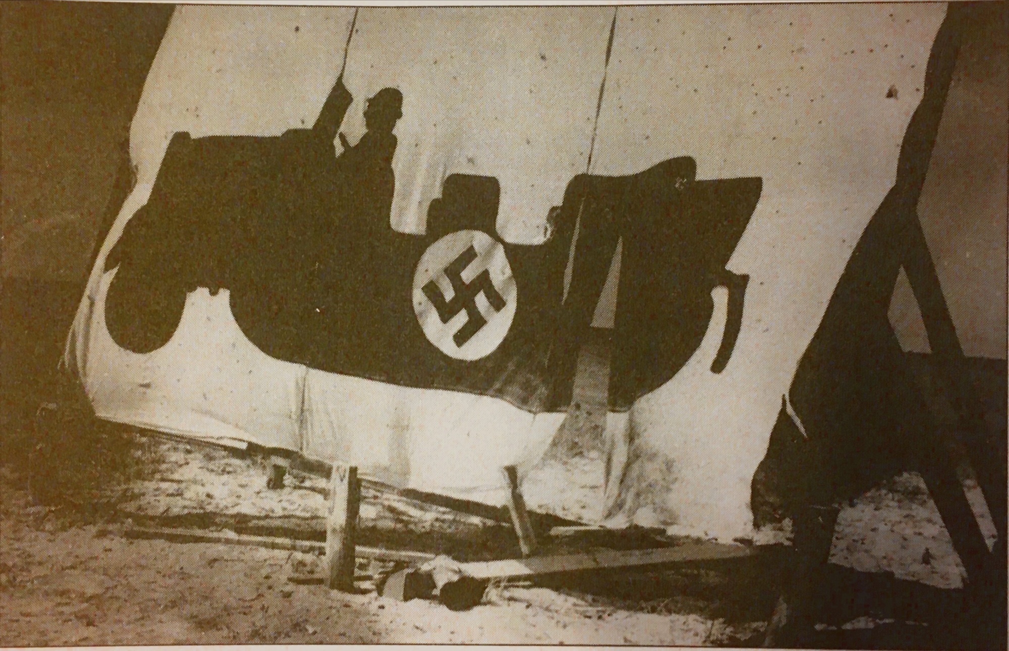 An image of a target used on Longboat Key by the Army Air Force's P-40 strafe practice, from Ralph Hunter's “From Calusas to Condominiums, A Pictorial History of Longboat Key.”