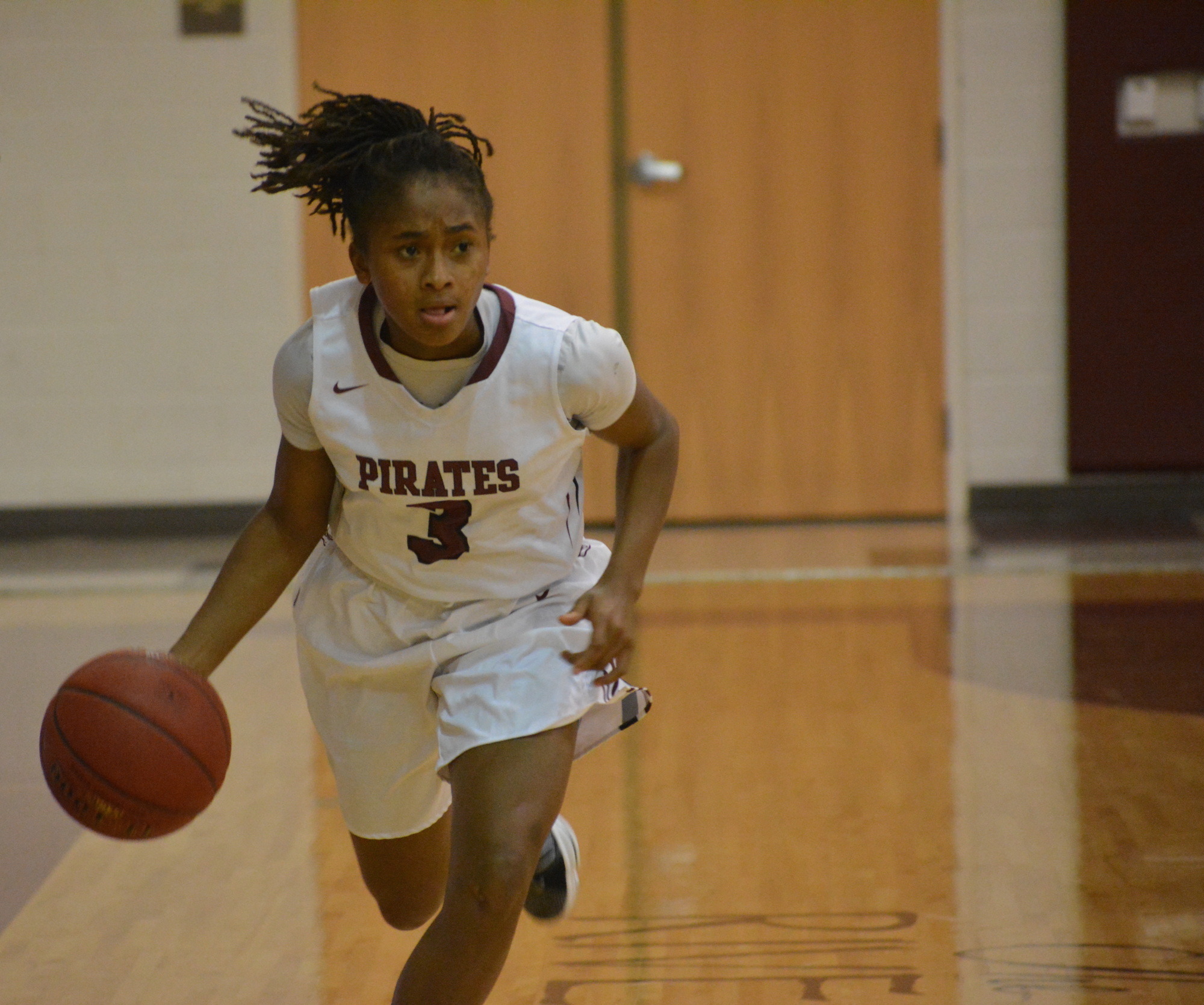 O'Mariah Gordon is Braden River's leader on the court, calling out plays and running the offense.