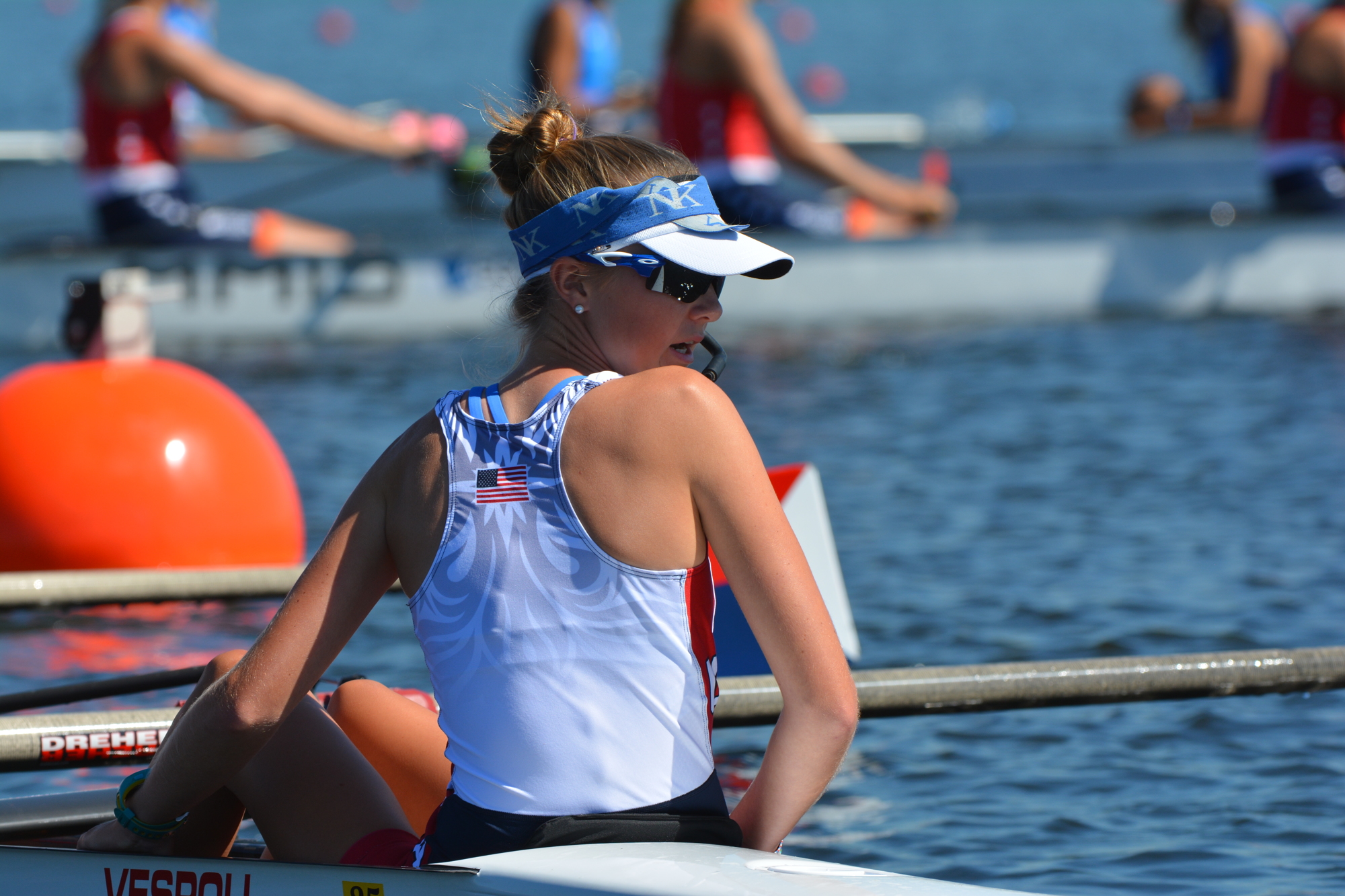 Sydney Edwards made history by being the first American woman to cox a men's boat in international competition.