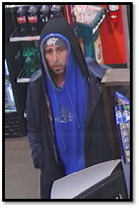 The suspect in two Shell station robberies early Sunday morning.