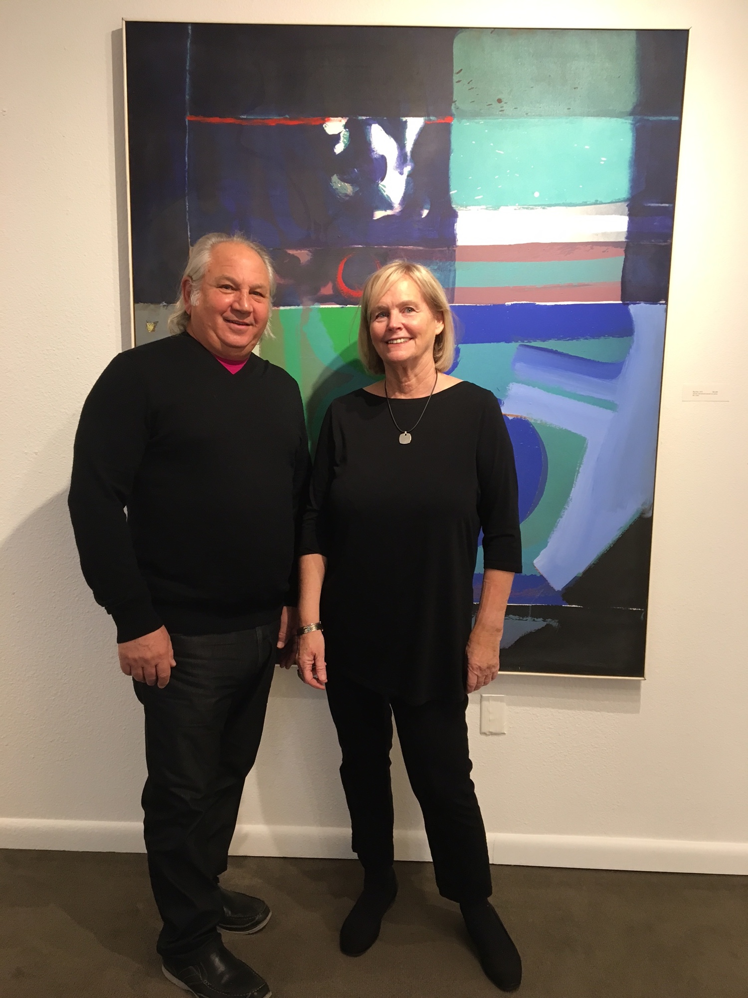 Syd Solomon’s art lives on through the work of his son, Mike Solomon, and  Sheila Moore, owner of Allyn Gallup Contemporary Art. Courtesy photo