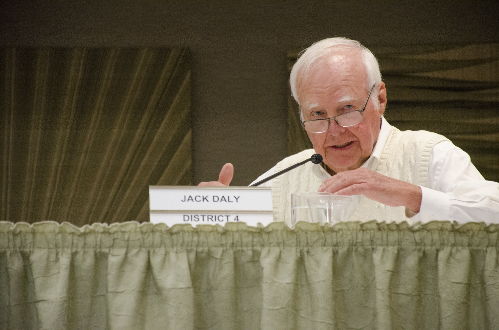 District 4 Commissioner Jack Daly said he's inclinded to deny Unicorp National Development Inc.'s proposal to change town zoning codes