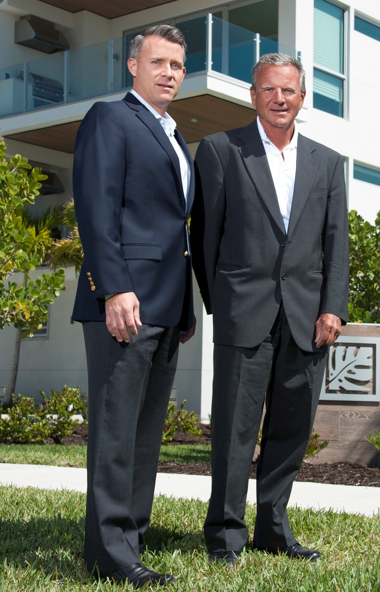 Patick DiPinto and David Hargreaves of Seaward Development are moving forward with two different high-end luxury condominium projects on Gulfstream and Palm avenues.