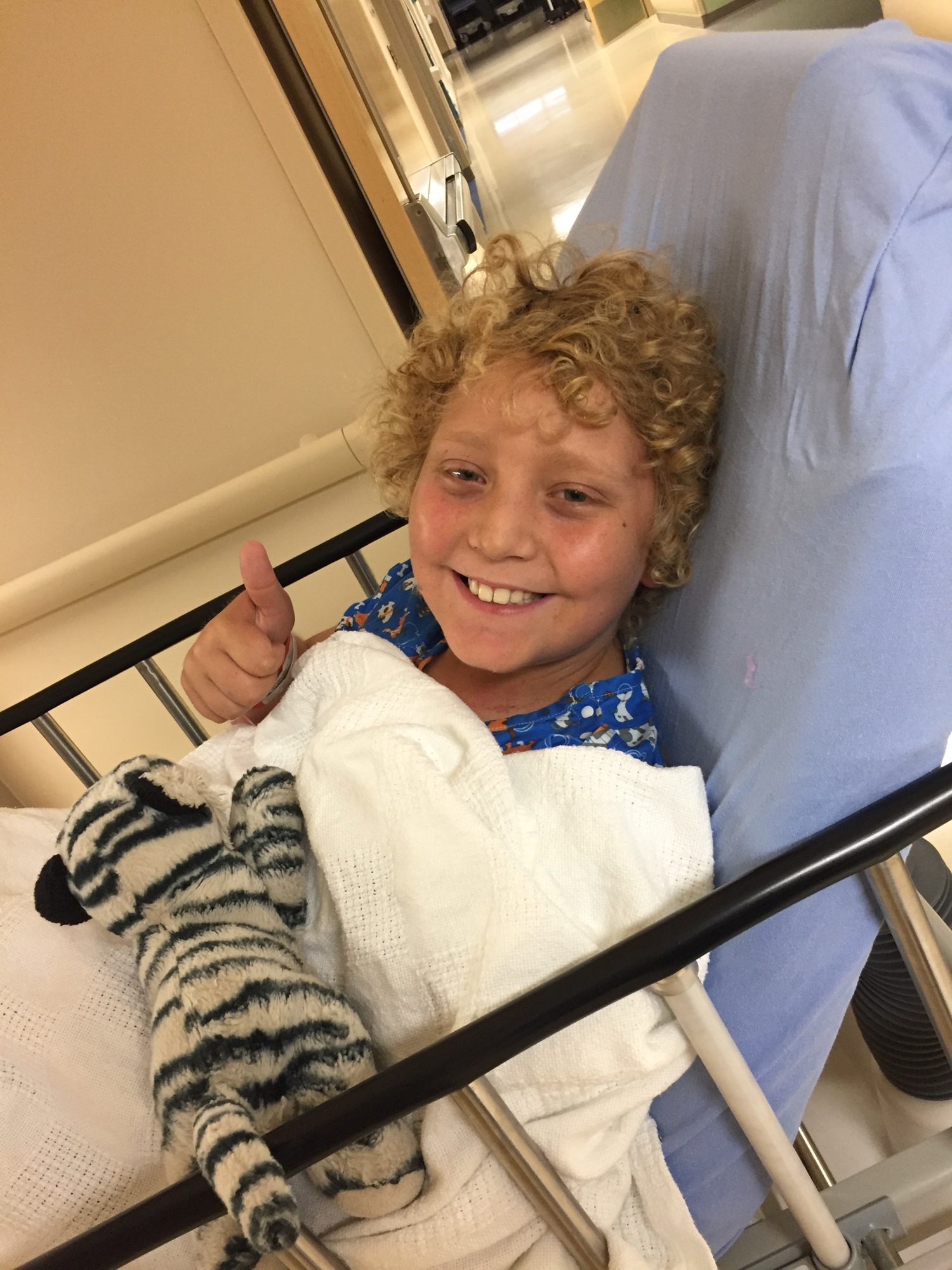 Benji kept his wide smile even as he went through chemotherapy.