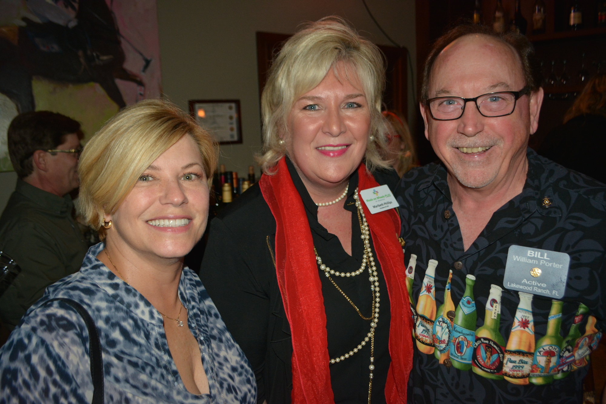Lakewood Ranch's Angela Massaro-Fain joins Meals on Wheels Plus CEO Maribeth Phillips and celebrity bartender Bill Porter during 