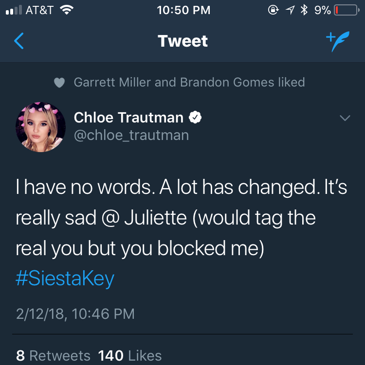 Chloe and Juliette had somewhat of a reunion on last night's episode, but it seems that friendship didn't last much longer.