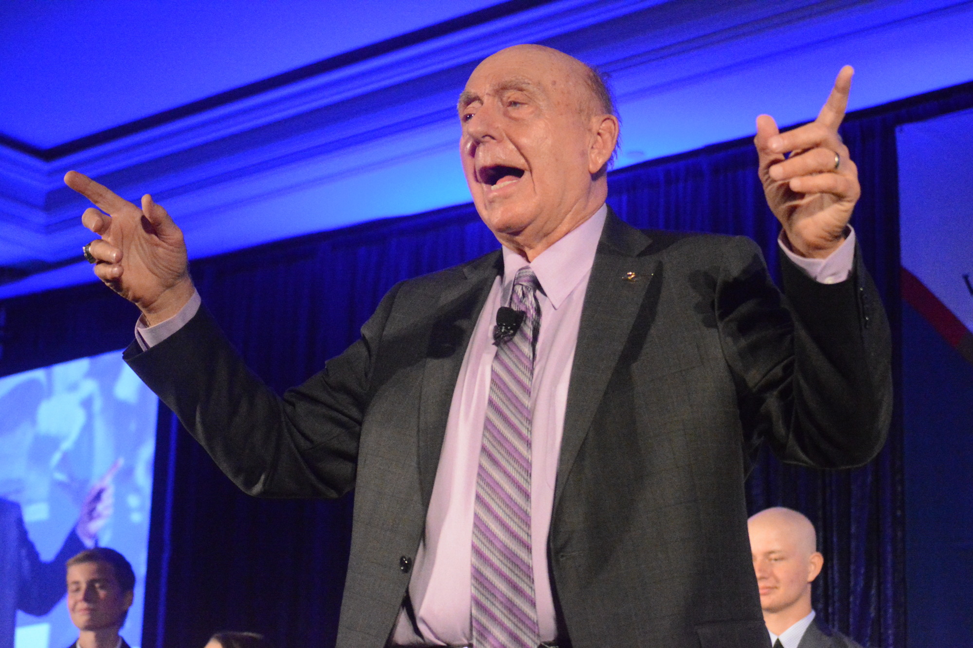 Dick Vitale rallies the crowd at his 2017 gala.