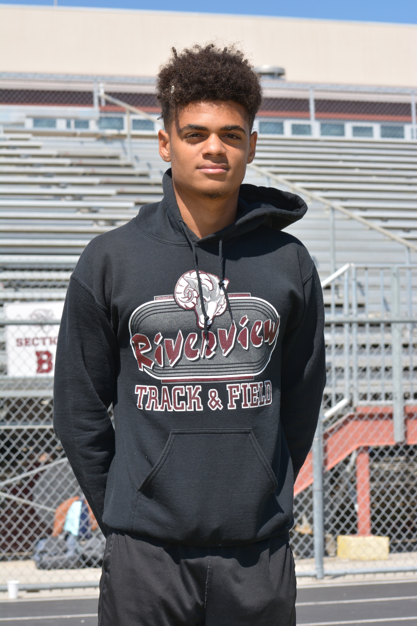 Tyler Dunigan joined the Riverview High track team as a senior, and won five events at the Ram Invitational.