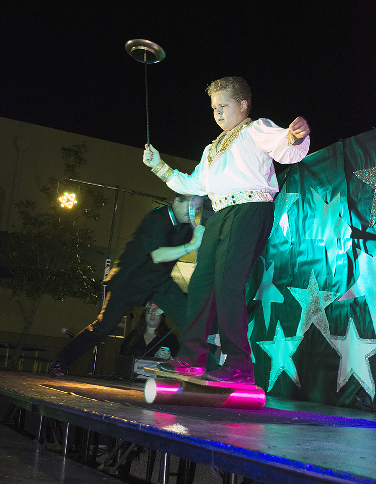 Dominick Bauer thrills the crowd during 