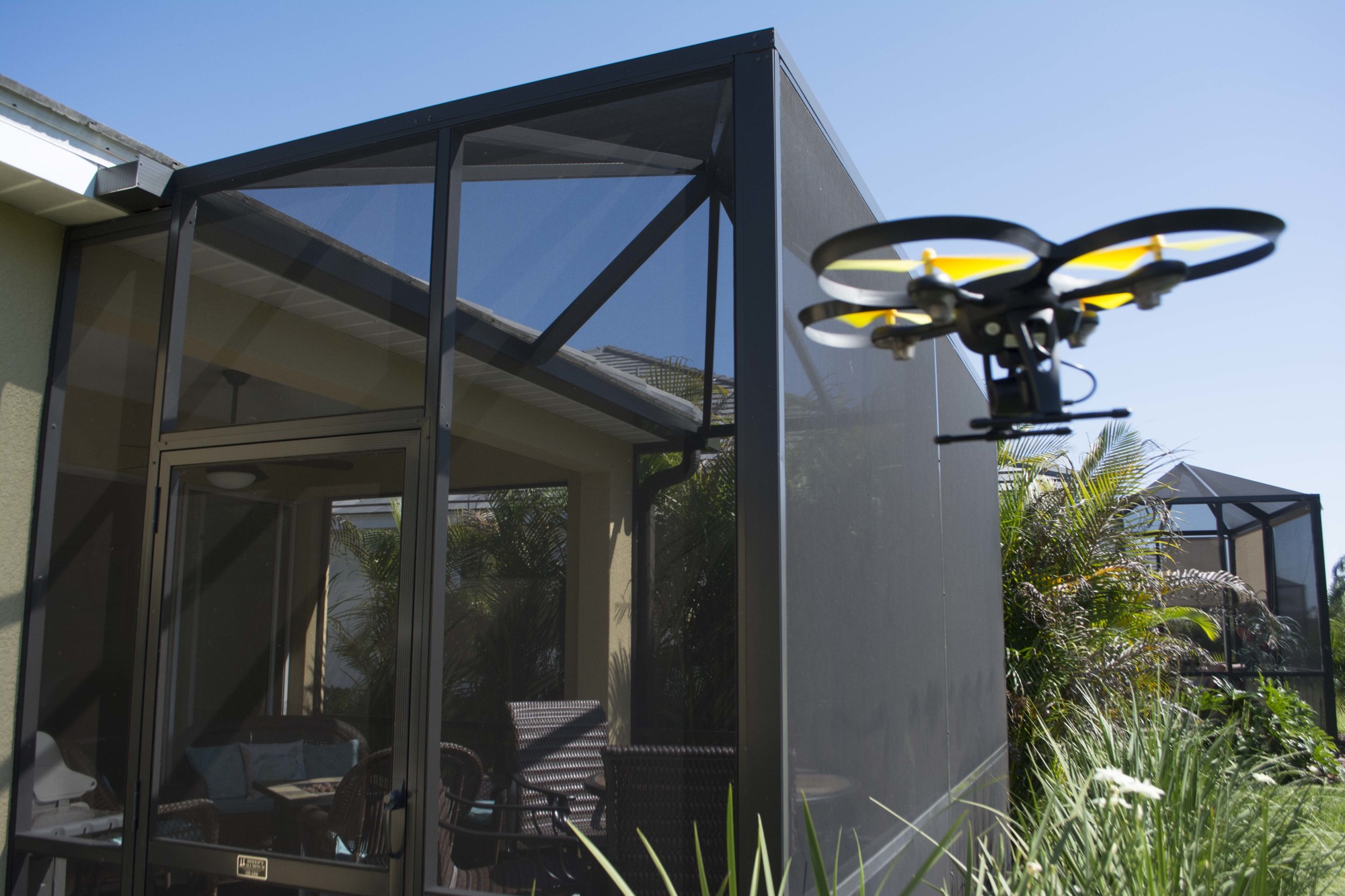 The drones will be looking for anything amiss in the neighborhood.