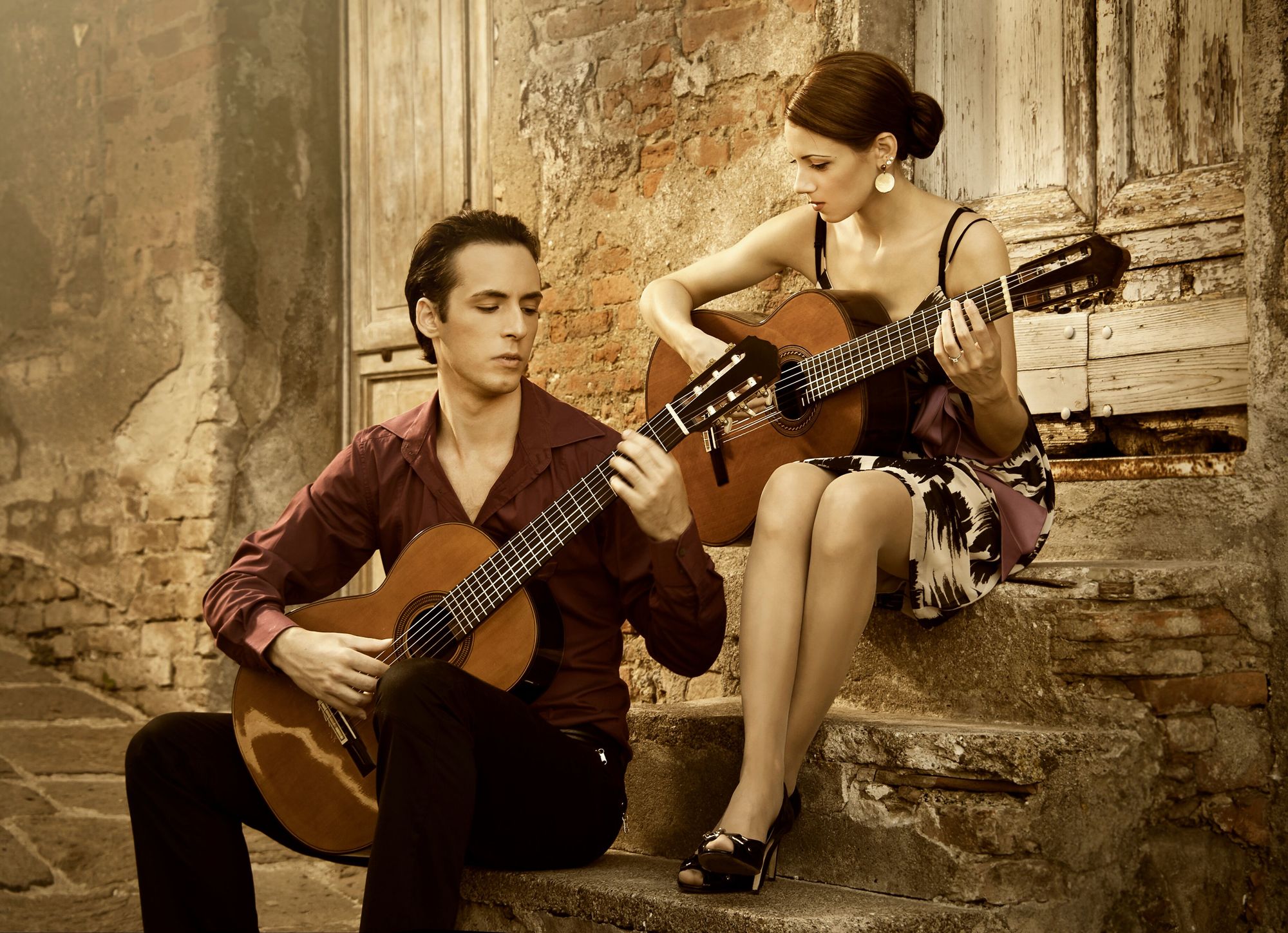 Married couple Carlos Corrieri and Magdalena Kaltcheva make up guitar duo CARisMA. Courtesy photo