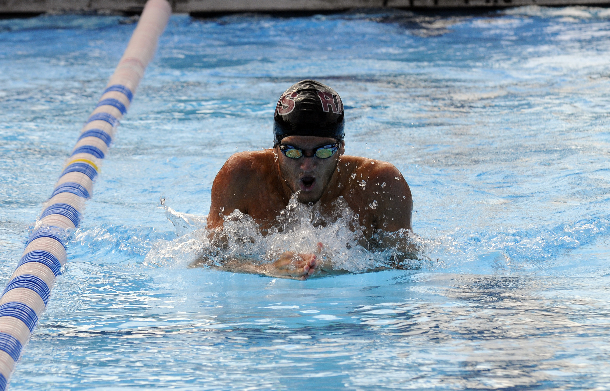 Riverview senior Keanan Dols took second place in the 100-yard backstroke (50.28) and the 200-yard individual medley (1:49) at the 4A championships. Photo by Jen Blanco.