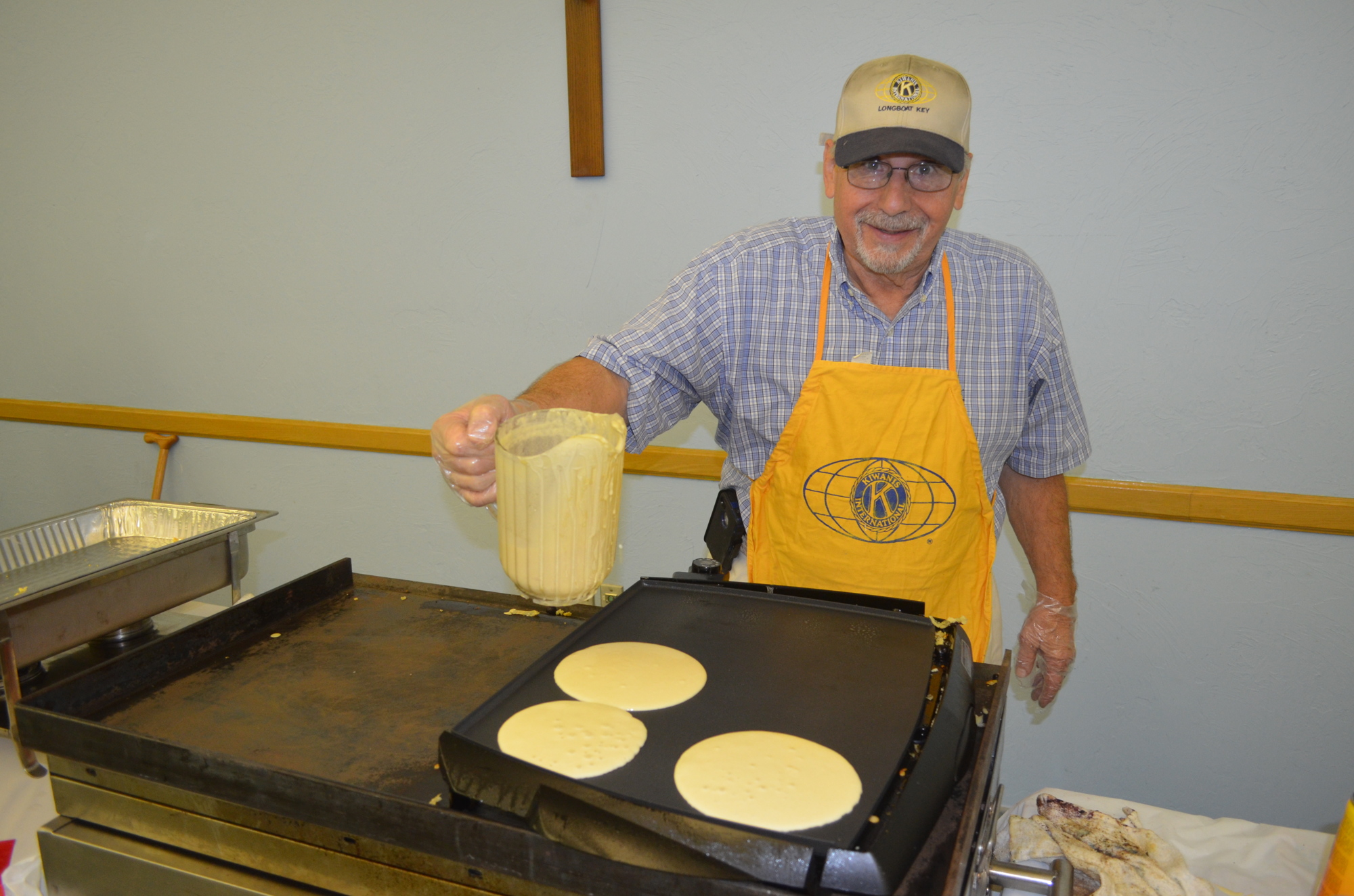 Jim Krenik makes pancakes at last year's Kiwans Club Pancake Breakfast.